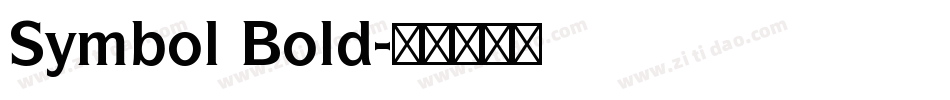 Symbol Bold字体转换